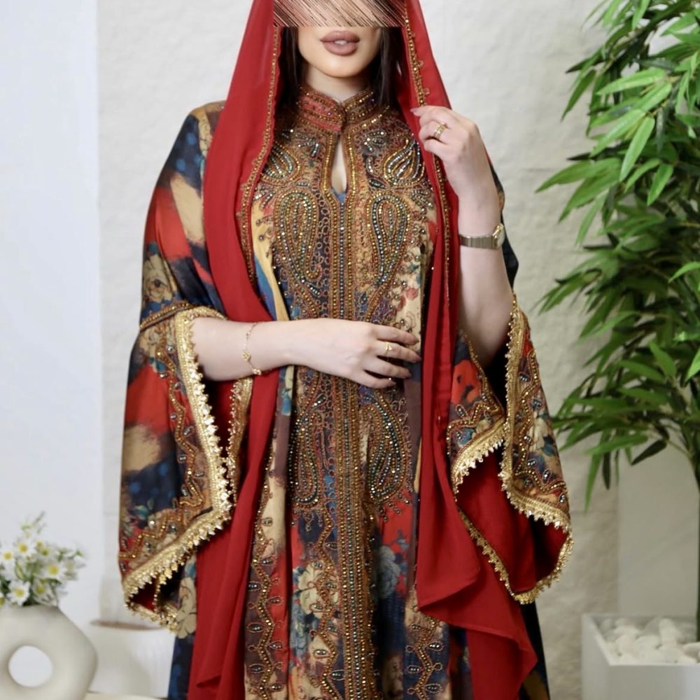 جلابيه حرير تطرز شك فخم